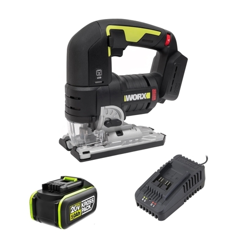 Máy Cưa Lọng Dùng Pin 20V (1 Pin 5.0Ah, 1 Sạc 6A) Worx WU550.15.6B