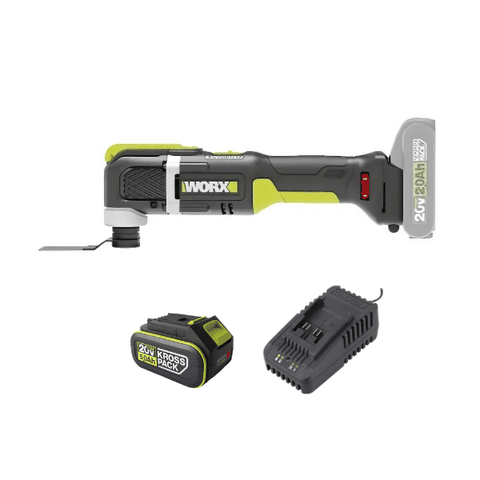 Máy Cắt Rung Dùng Pin (1 Pin 5.0Ah, 1 Sạc 2A) Worx WE696.15.2B