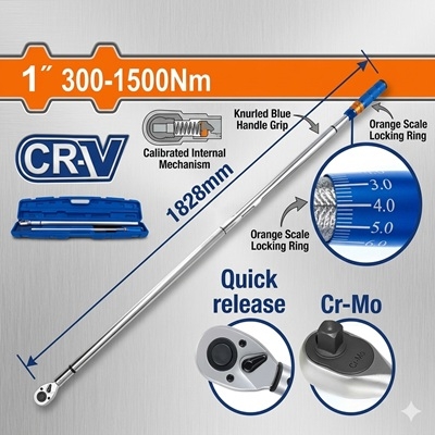 Cờ Lê Lực Wadfow 300-1500Nm WWQ1D30 Dùng Cho Xe Tải, Công Trình