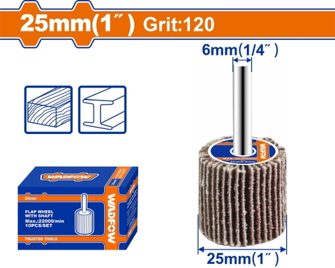 Nhám Xếp Trụ 25x6mm 120# WADFOW WYW2504