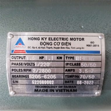 Máy mài bàn Hồng Ký 0,5HP 220V 2800V/P - MB1/2HP