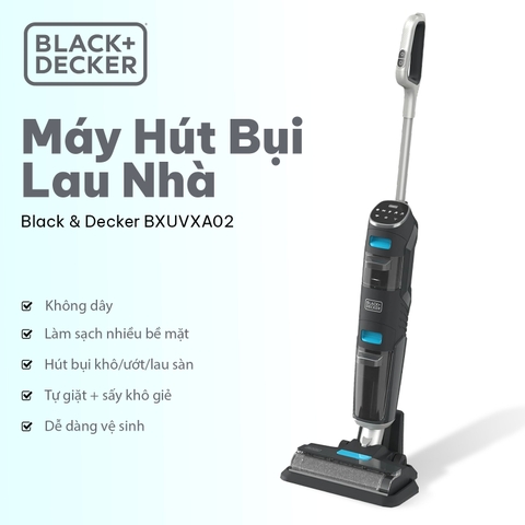 MÁY HÚT BỤI LAU SÀN THÔNG MINH KHÔNG DÂY 5 CHỨC NĂNG BLACK+DECKER BXUVXA02
