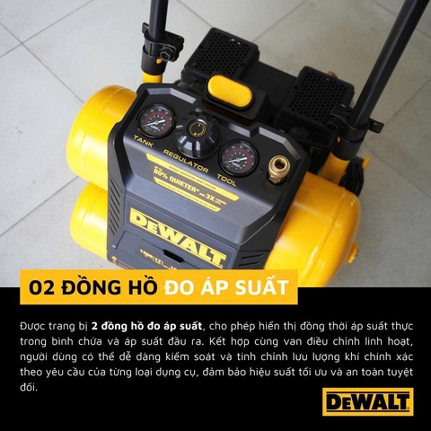 MÁY NÉN KHÍ KHÔNG DẦU DEWALT 17L DXCM3321782