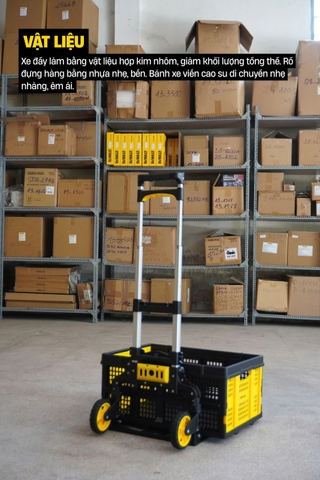 Xe đẩy hàng 2 bánh gấp gọn kèm rổ đựng hàng 60kg Stanley FT509
