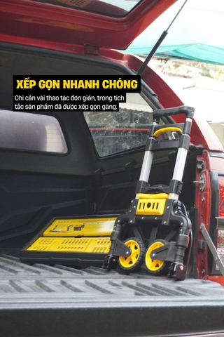 Xe đẩy hàng 2 bánh gấp gọn kèm rổ đựng hàng 60kg Stanley FT509