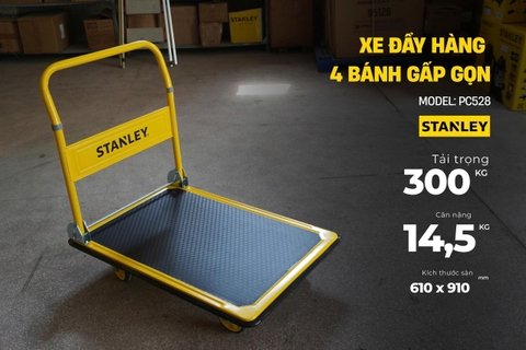 Xe đẩy hàng 4 bánh gấp gọn 300kg Stanley PC528