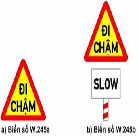 Biển số W.245: Đi chậm