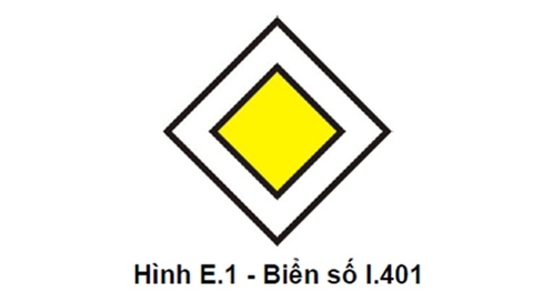 Biển số I.401 - Bắt đầu đường ưu tiên