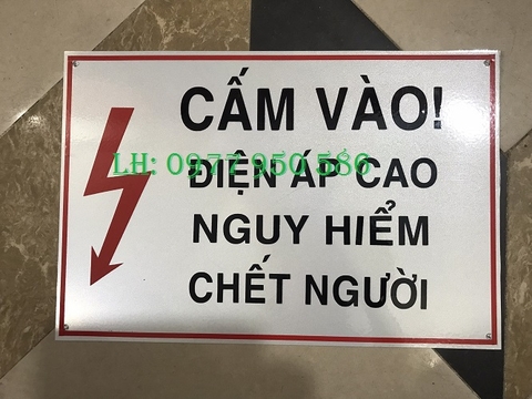 Biển báo: Cấm Vào điện áp cao nguy hiểm chết người Phản quang