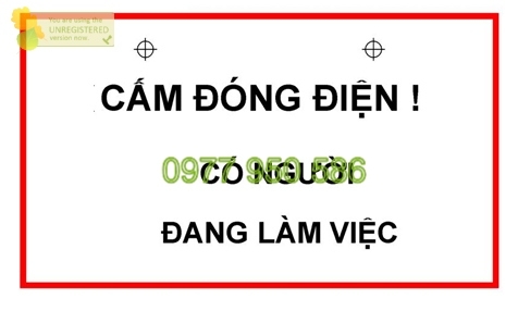 Biển báo: Cấm đóng điện! Có người đang làm việc