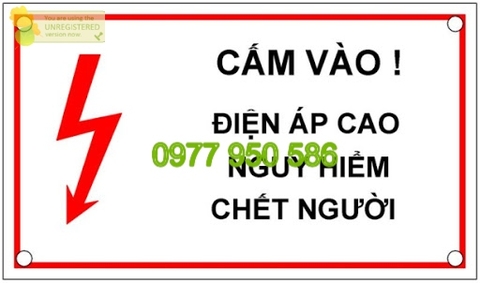 Biển báo: Cấm vào, Điện áp cao, nguy hiểm chết người