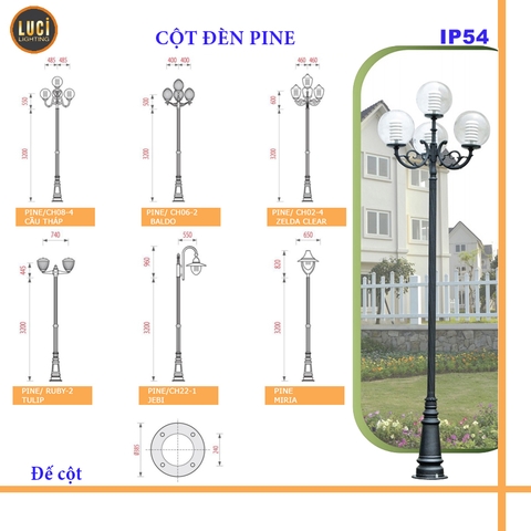 Cột đèn PINE