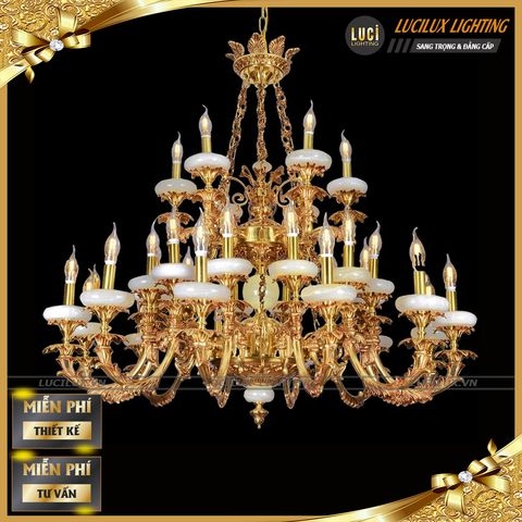 Đèn chùm đồng đá cao cấp LC-2106-30