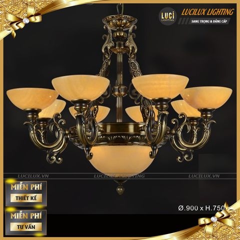 Đèn chùm đồng đá LC-2107-8