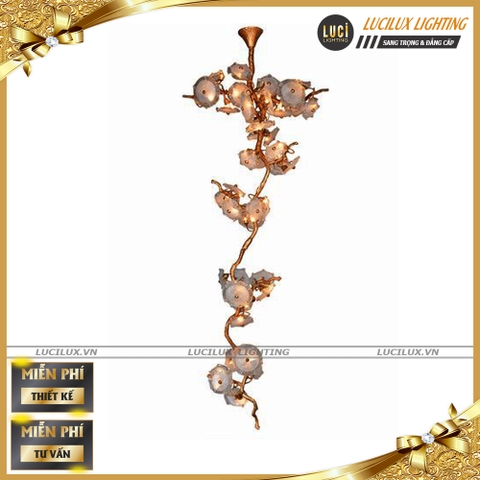 Đèn chùm đồng thông tầng secrip cao cấp LC-2403