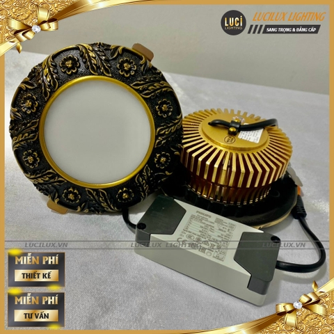 Đèn led âm trần tân cổ điển LC-DSP03 BRASS