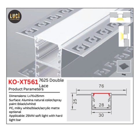 Nhôm âm trần thạch cao KO-XT561