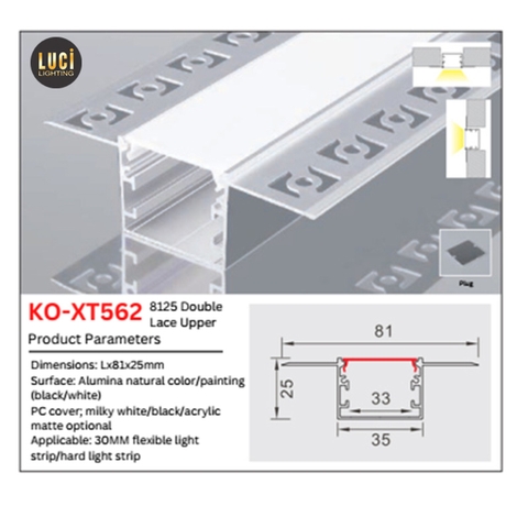 Nhôm âm trần thạch cao KO-XT562