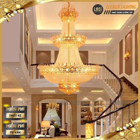 Đèn chùm pha lê thông tầng LC-2402