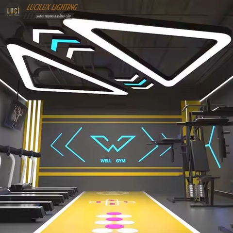 Đèn thả thanh nhôm tam giác