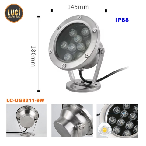 Đèn led âm nước LC-UG8211-9W