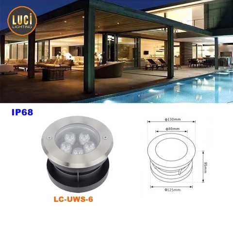 Đèn âm nước chôn đế LC-UWS-6W