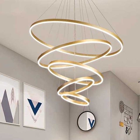 Đèn thả trần cao cấp vàng LHD7051-5