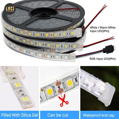 Led silicon chống nước 12W/m