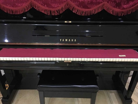 Khăn phủ phím đàn piano, nỉ đỏ mận