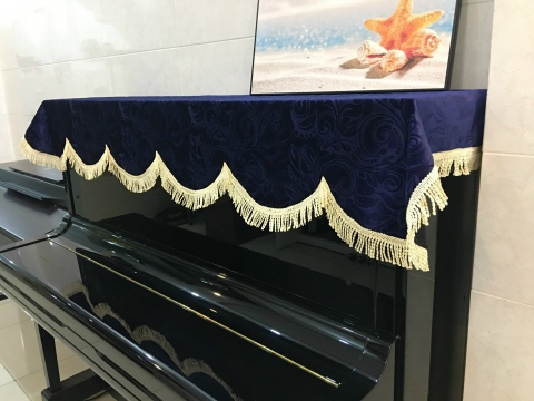 Khăn phủ đàn piano màu xanh