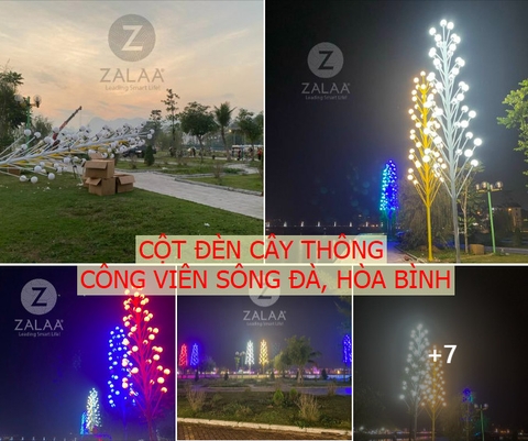 Dự Án Chiếu Sáng Cột Đèn Cây Thông tại Công Viên Sông Đà, TP Hòa Bình