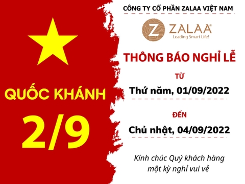 Thông báo nghỉ lễ Quốc khánh 2/9/2022