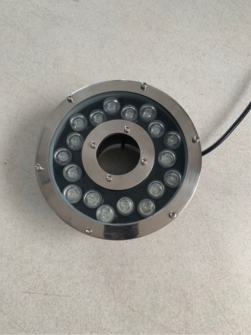 Đèn Âm Nước Cho Vòi Phun, Đổi Màu Công Suất 18w KT D180*H85-D45mm 24v RGB