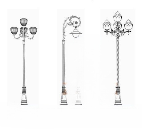 Cột Đèn Công Viên PINE các mẫu mã bóng đèn ZALAA