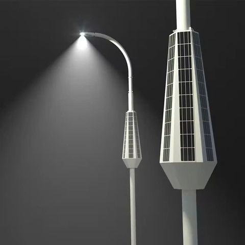 Cột Đèn Đường Năng Lượng Mặt Trời Tầm Pin Dọc Vertical Solar Light ZSR-13 Smart City