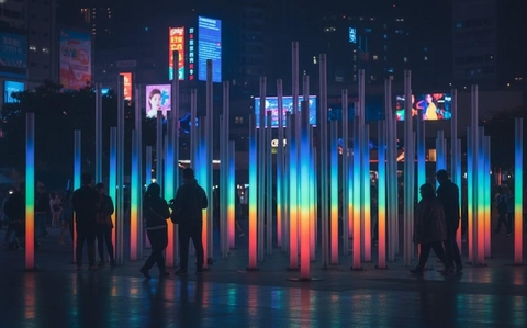 Cột Đèn LED 3D Tương Tác Thông Minh ZALAA – Hiệu Ứng Nhạc & Cảm Biến (Streaming Light Column)