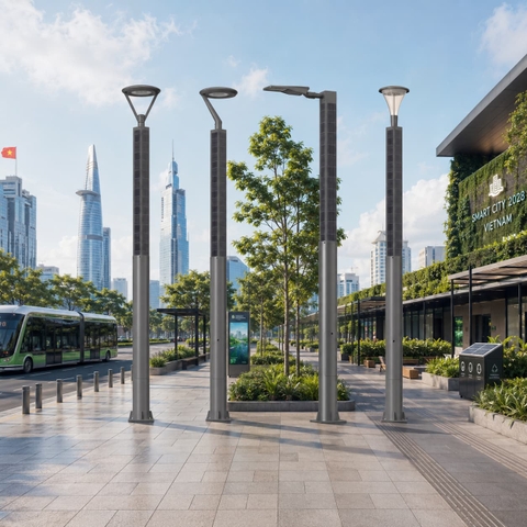 Cột Đèn Năng Lượng Mặt Trời Dọc Thông Minh ZSR-YYDS-360 | ZALAA Jsc
