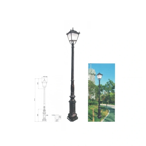 Cột Đèn Sân Vườn Tân Cổ Điển Kiểu Dáng Châu Âu 1 Bóng | ZSV-GLP EU001B - Garden Light Pole Style European Neo Classical