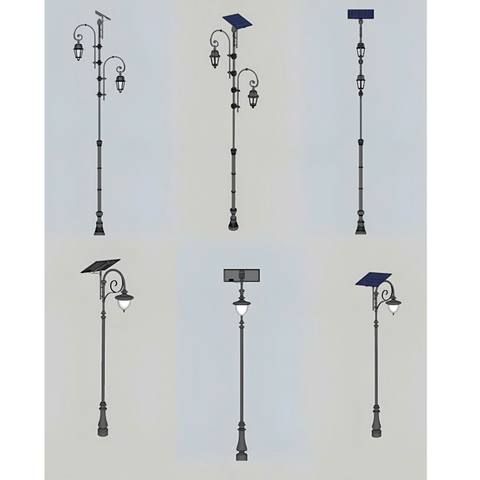 Cột Đèn Tân Cổ Điển Sân Vườn Châu Âu Solar Landscape Europe ZSLLP H5-8M 120W - ZALAA OEM