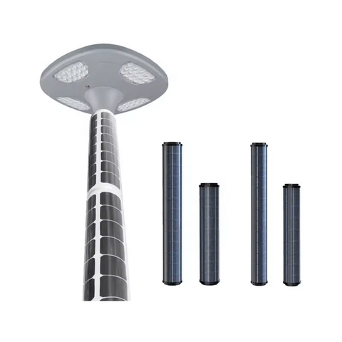 Cột và Đèn LED Chiếu Sáng Công Viên ZSR-2025 Smart City - Tấm Pin Dọc Vertical