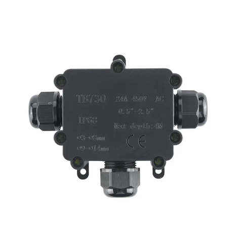 Hộp Nối Điện Chống Nước 3 Ngả Ngoài Trời IP68 - Linh kiện đèn led Zalaa