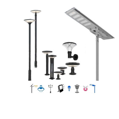 Đèn LED Cảnh Quan Sân Vườn ZALAA - Điện Lưới kết hợp Năng Lượng Mặt Trời