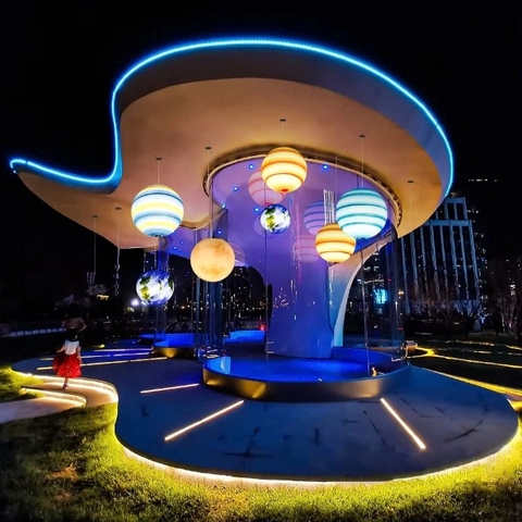 Đèn LED Mô Phỏng Các Hành Tinh phát sáng trang trí cảnh quan sân vườn Zalaa ZMP-Planet-Lights