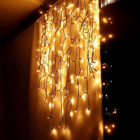 Đèn LED Dây Rèm Thả Icicle Trang Trí Lễ Hội AC220V IP65 5M 15W - ZALAA OEM/ODM Curtain Icicle Lights