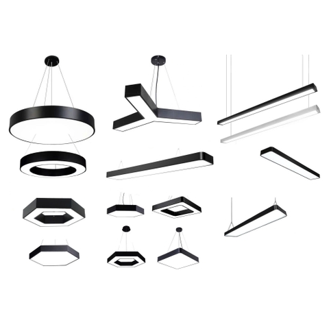 Bộ Sản phẩm Đèn Thả Trần ZALAA cho Nội Thất Văn Phòng - Kiểu Chữ Ghép Thanh đa dạng kích thước