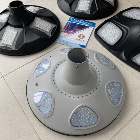 Đèn năng lượng mặt trời hình trái tim chiếu sáng trang trí công viên Resort dạng UFO mã ZUFO-6*10S