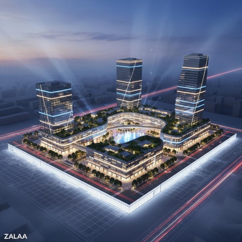 Đèn trang trí tòa nhà KDB -L1000-12w