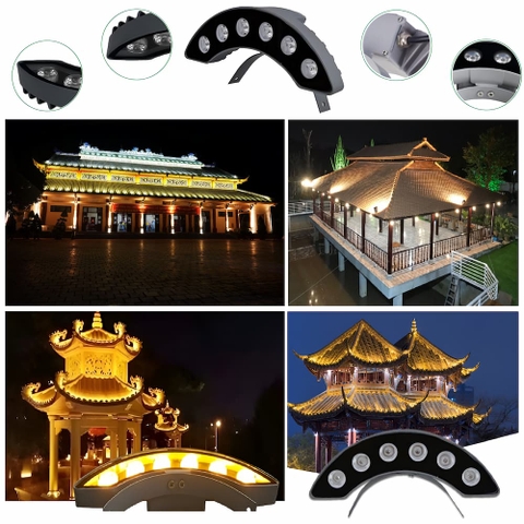 Đèn LED Chiếu Mái Ngói, Rọi Ngói Kiến Trúc Xây Dựng, Tòa Tháp, Nhà Thờ, Đình Chùa và chiếu sáng ngoài trời