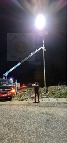 Đèn Đường Năng Lượng Mặt Trời Dự Án 80w 100w Panel Mono 160w * 2 tấm; Batery Lithium 80AH 12.8v; Controller SRM1210