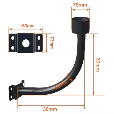 Giá đỡ, Cần tay Đèn Kiểu dáng cong Cho các dự án cải tạo đường mới - ZALAA Street Light Arm Support